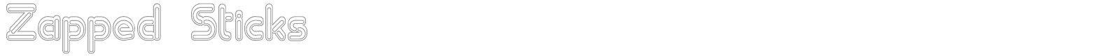 Zapped Sticks font preview